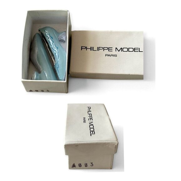 Vintage A pair of Miniature Metal Pumps, Philippe Model, from 80s,‎ very rare - Picture 9 of 9